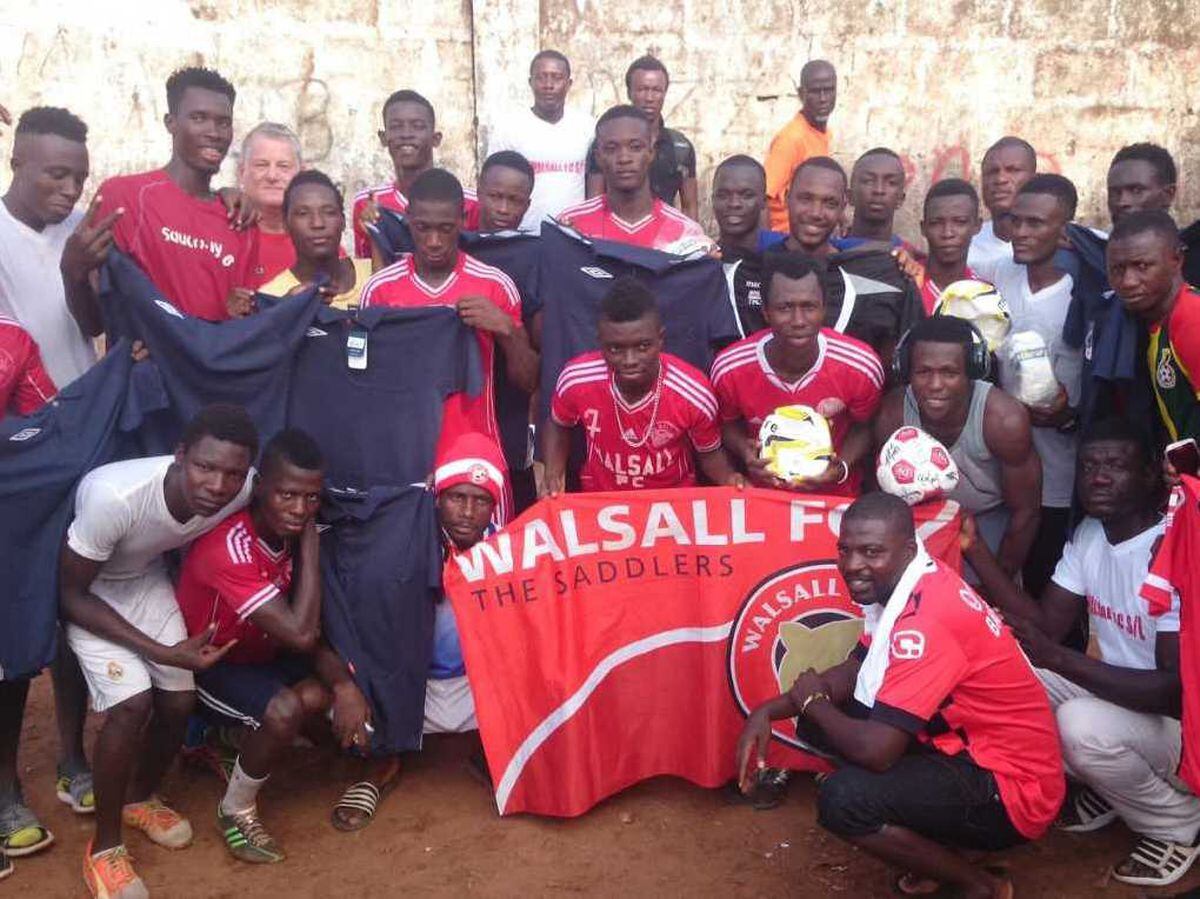 Steve Davies and the Sierra Leone Walsall team last year