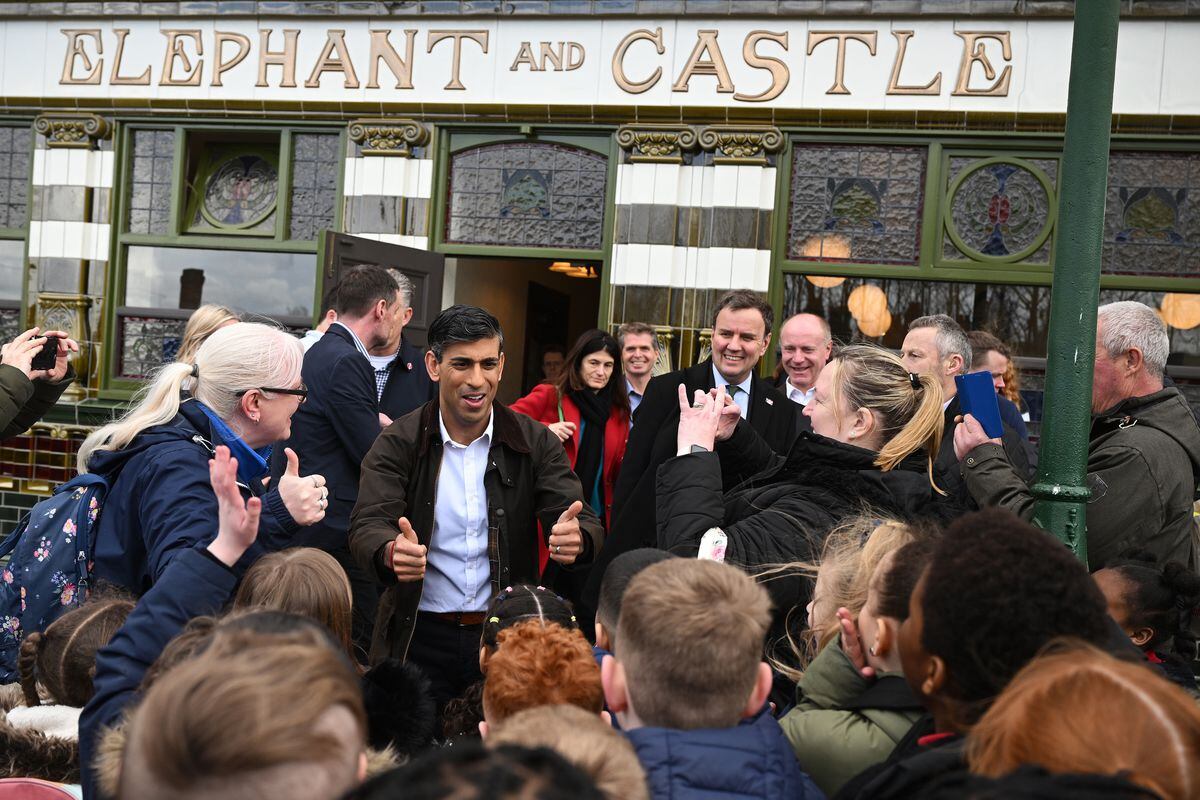 Prime Minister Rishi Sunak chatted with visitors at the Black Country Living Museum [Getty]