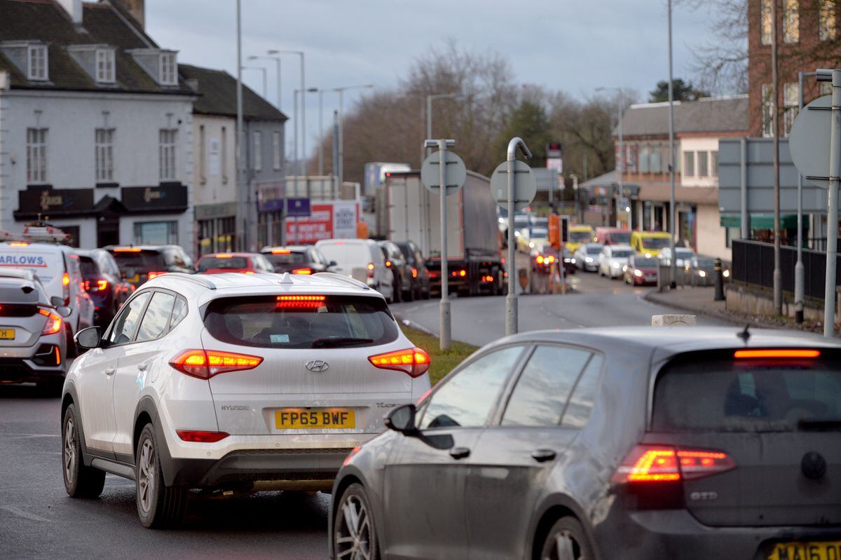 Cannock town centre has been packed with traffic since the start of the works