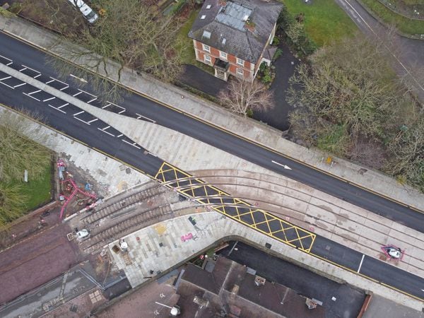 Metro track has been put down at Castle Hill in Dudley, but the route continues to be hit by funding issues