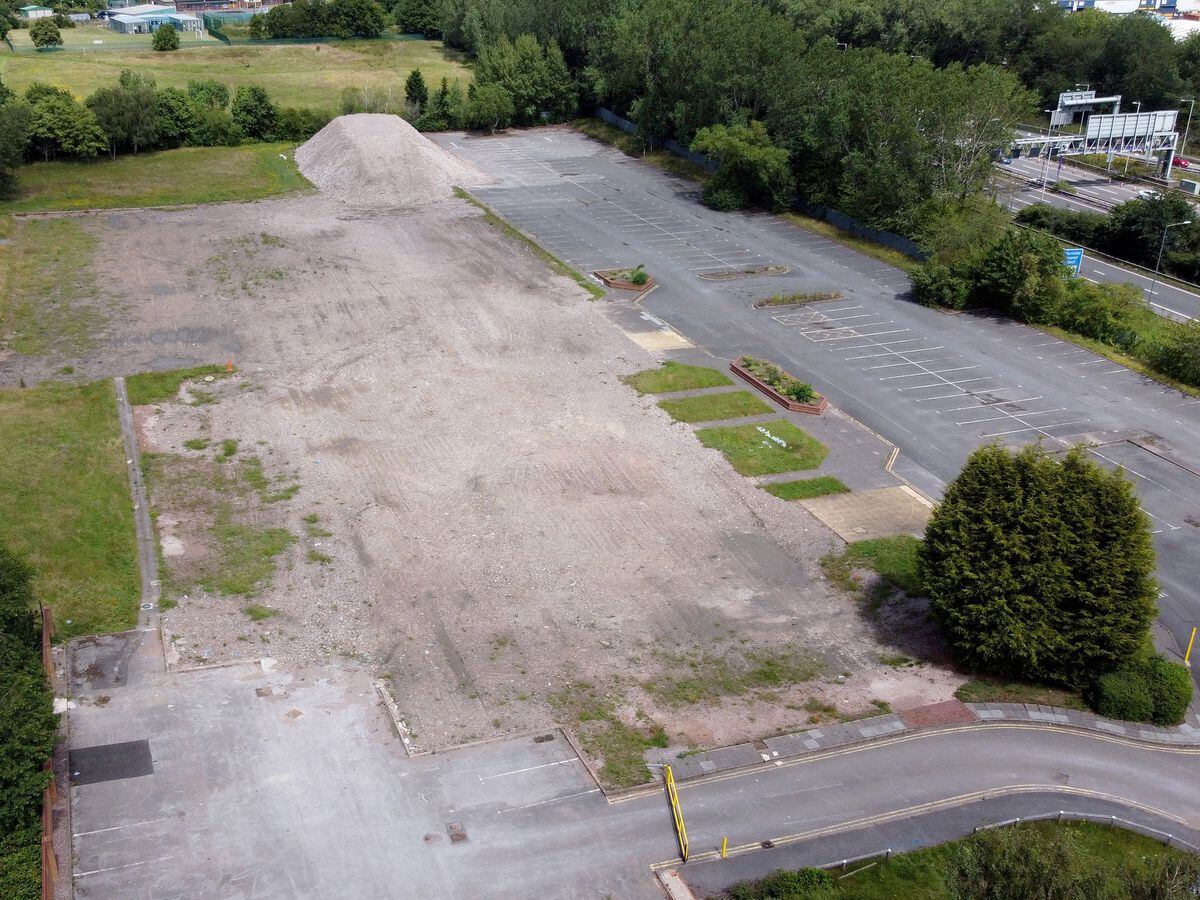 Drone footage shows an empty site with no current plans for what to do with it