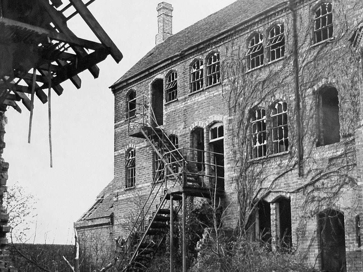 At the time of this March 1957 picture the workhouse was a shell, but some buildings were being used for packing eggs.