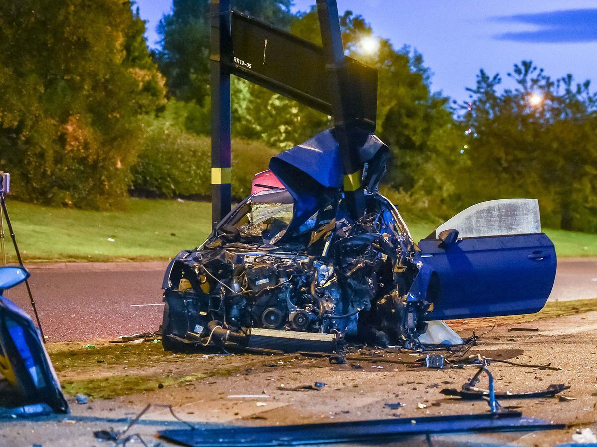 The scene following the crash on Bordesley Middleway, Birmingham. Pic: SnapperSK