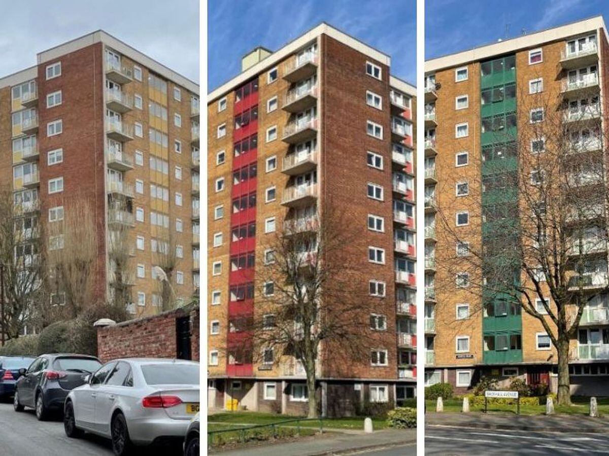 The tower blocks: Connaught House, Sutherland House and Vauxhal House. Photos: Jacobs