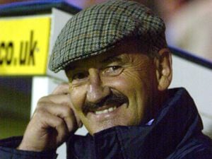 COPYRIGHT EXPRESS & STAR: PAUL TURNER: 16/10/01: Albion's Frank Burrows back in the dug out.
