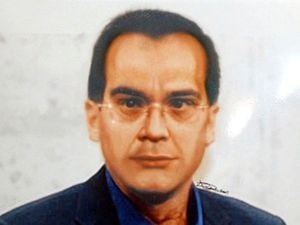 A photo reproduction of a computer-generated image released by Italian police of mafia boss contender Matteo Messina Denaro