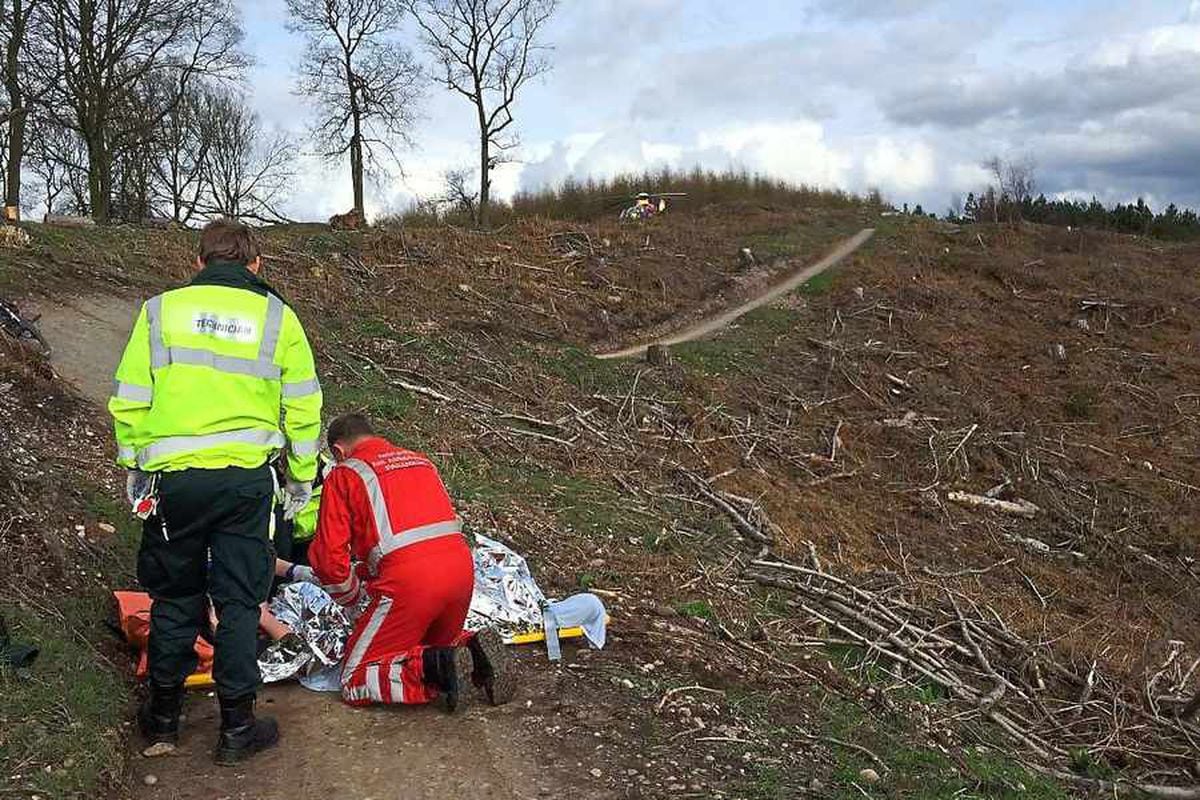Mountain biker rescued from Cannock Chase by air ambulance | Express & Star