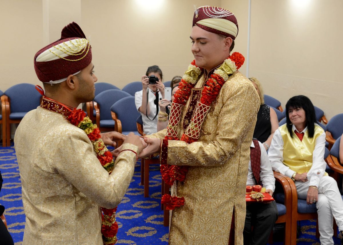 Jahed Choudhury and Sean Rogan were married at Walsall Registry Office