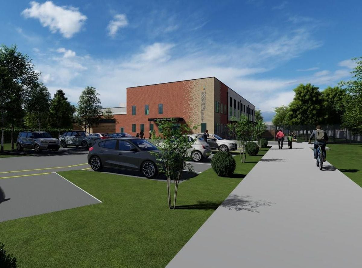 An artist's impression of what the new Wednesfield Technology Primary School on Lichfield Road will look like.  Image: Q+A Planning.