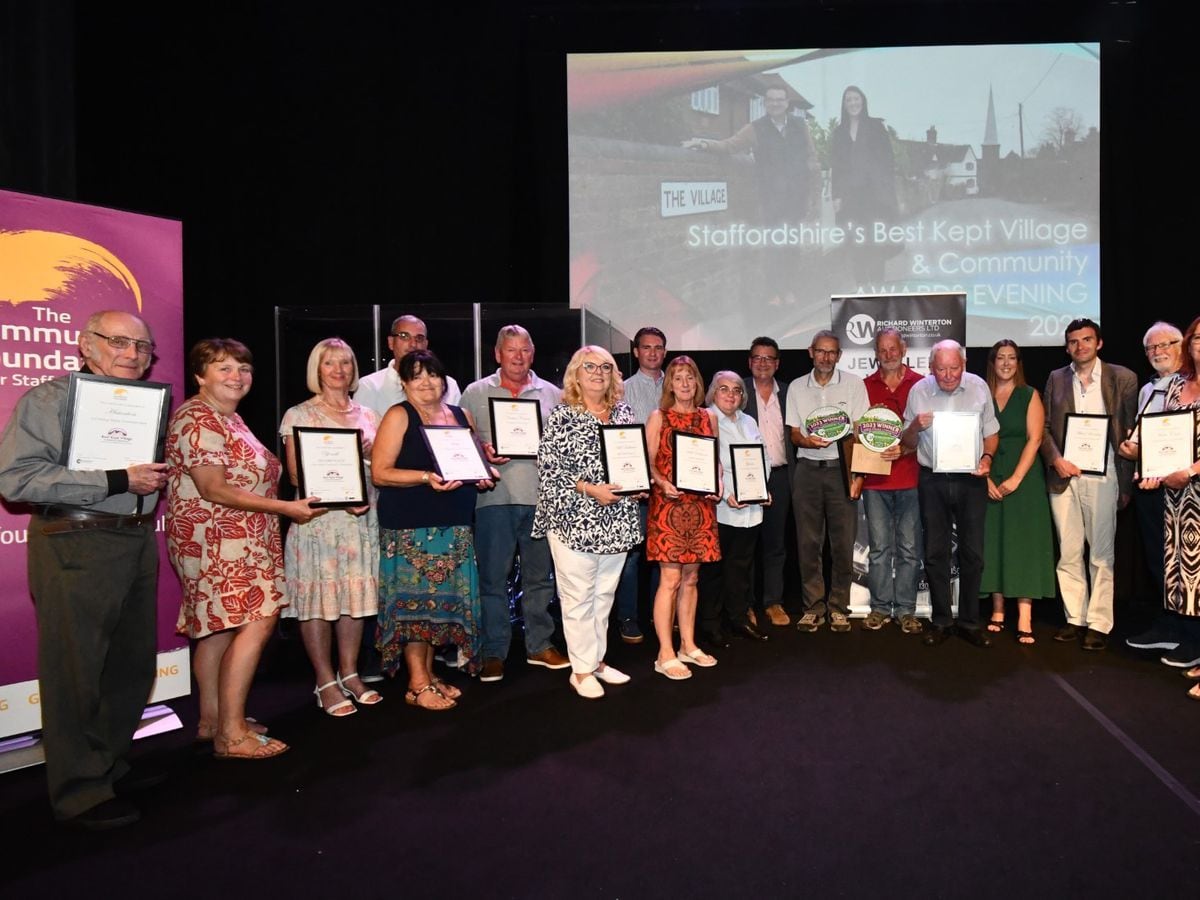 Two Staffordshire villages celebrating after being named as winners in a best-kept village competition 