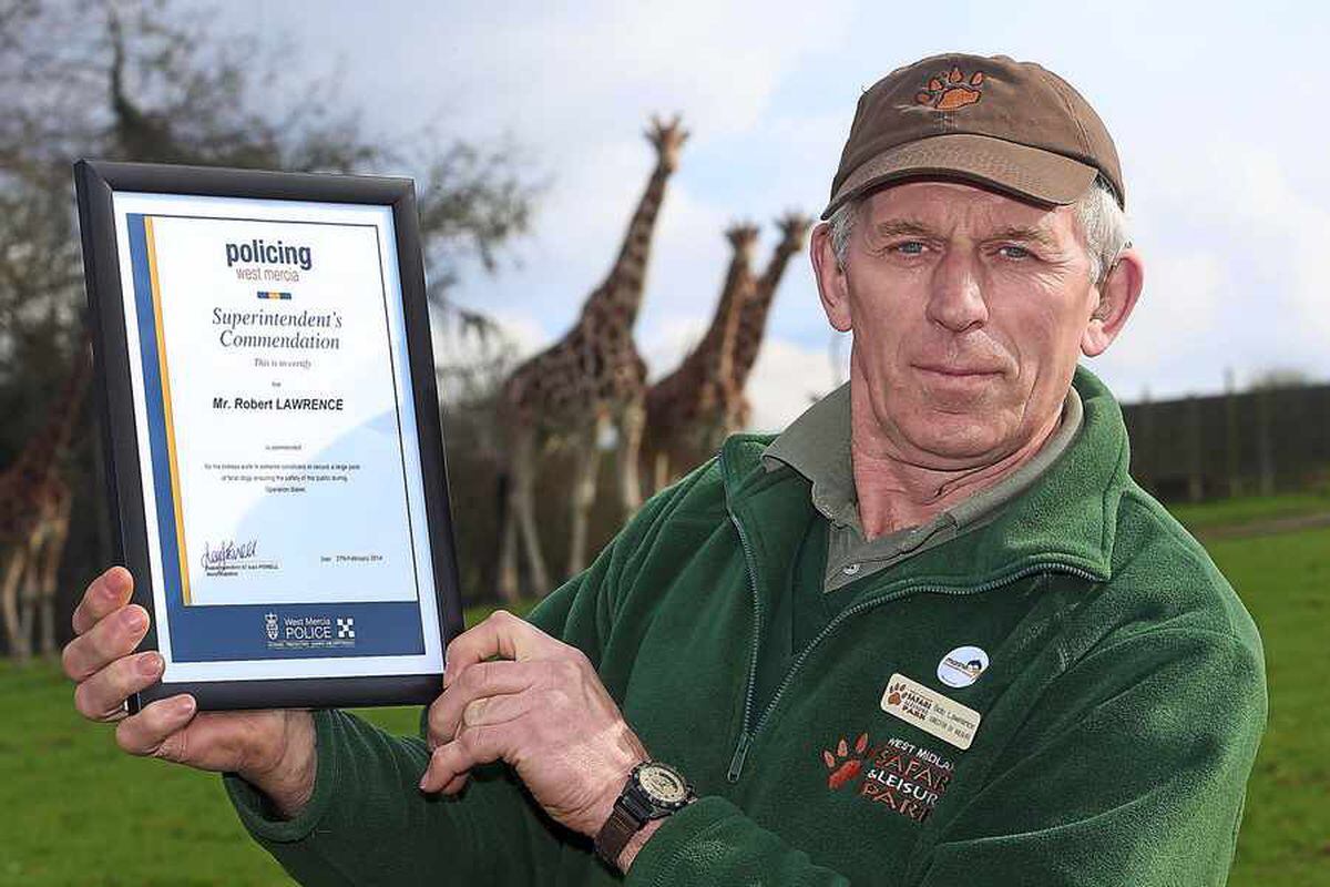 Bob Lawrence who is stepping down from his role at West Midland Safari Park