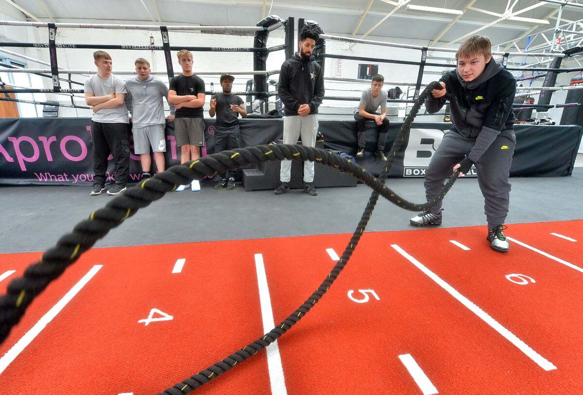 On the ropes: Archie Kavanagh, 16, from Wolves