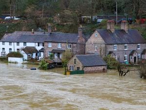 Flooding in Ironbridge, Shropshire