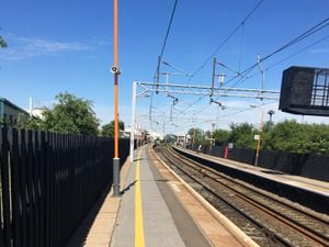 The trespasser was located on the line near Sandwell and Dudley station