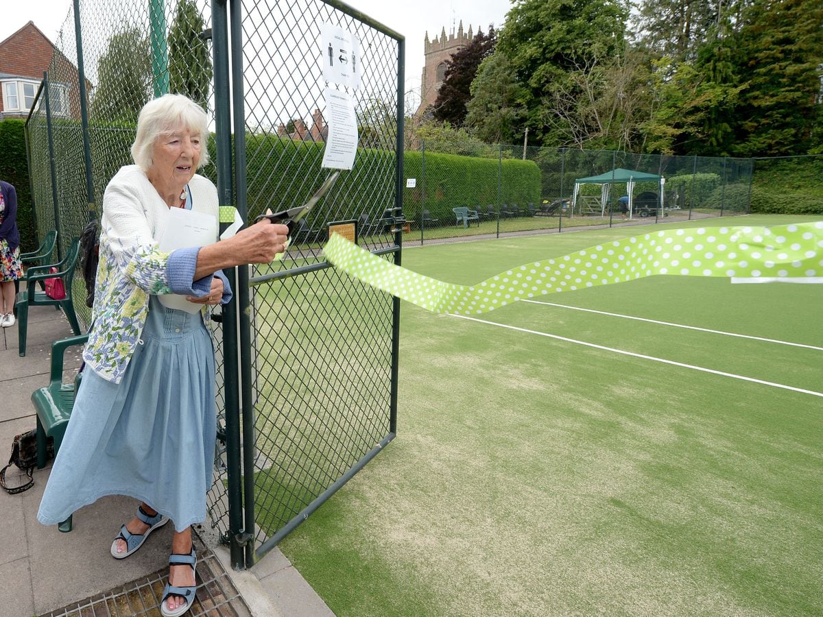 Claverley Tennis Club's open day in 2020 where the late Norah Glass, the club's longest standing member who sadly died earlier this year aged 92, cut the ribbon.