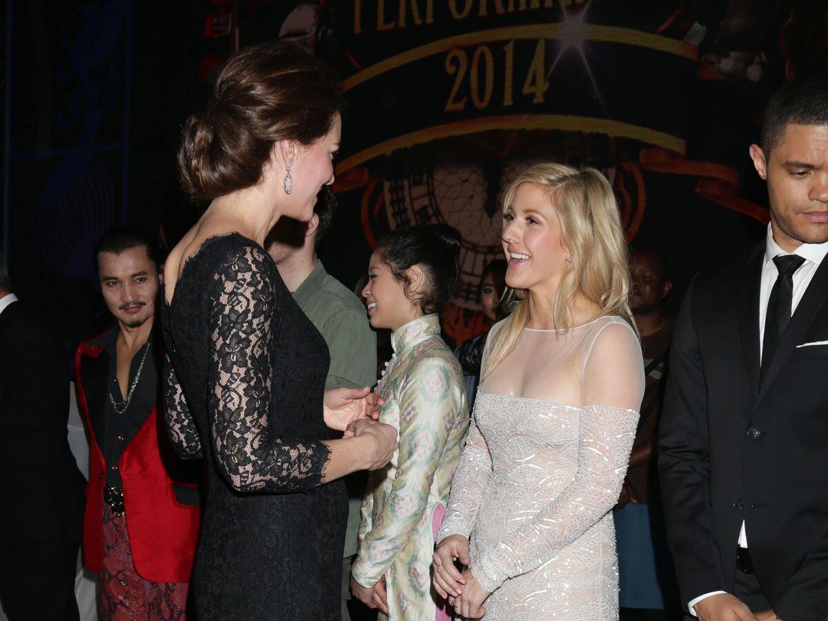The Duchess of Cambridge with singer Ellie Goulding