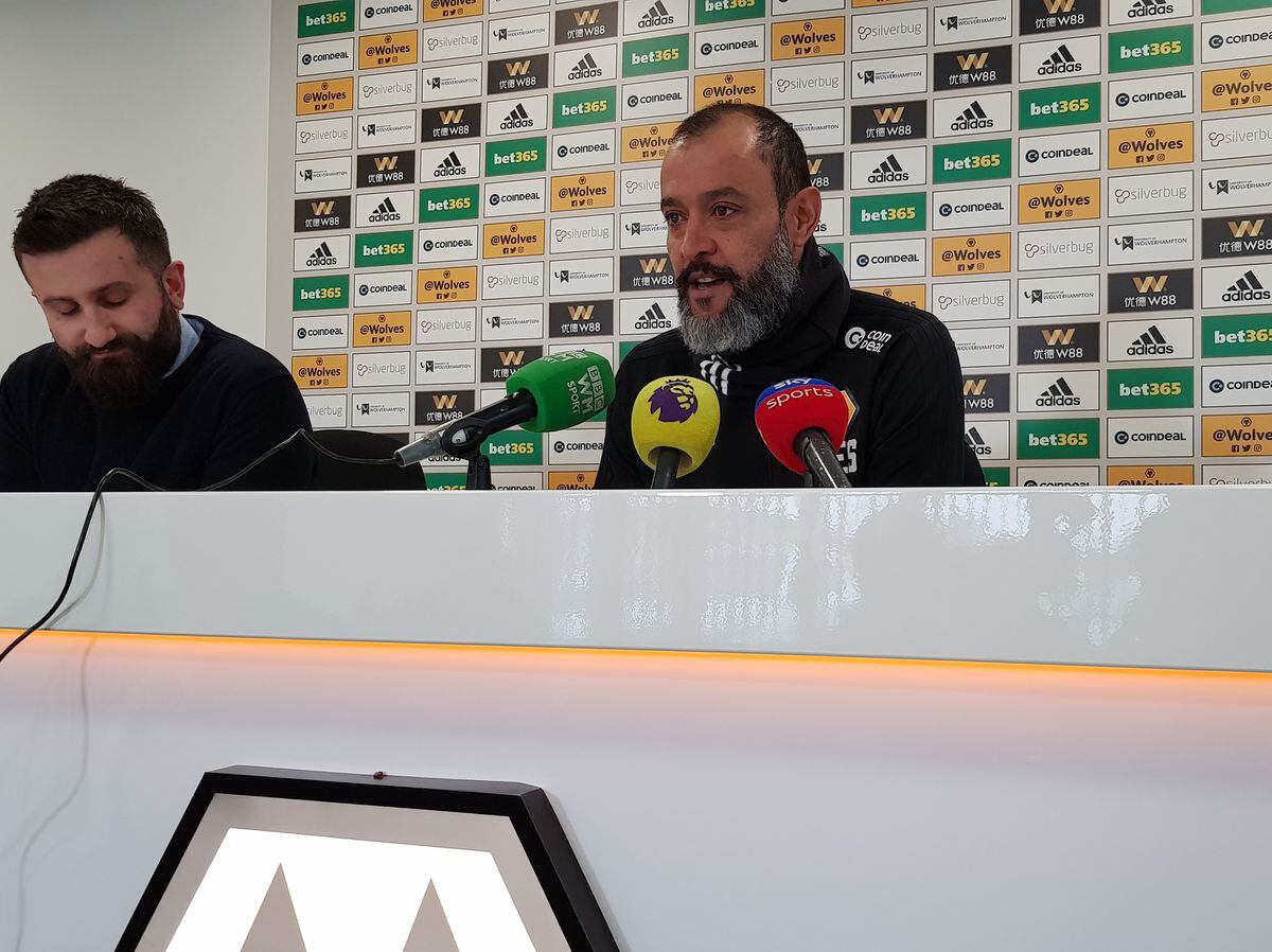 Join the media to watch a Nuno press conference at Compton Park 