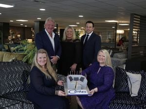 Jennifer Davies, Commercial Director (Left sitting), Graham Cooke, Chairman (Left standing), Vanessa Hoe, Marketing Director (Central standing), James Pike, Managing Director (Right standing) and Michelle Pike, Merchandising Director (Right sitting)