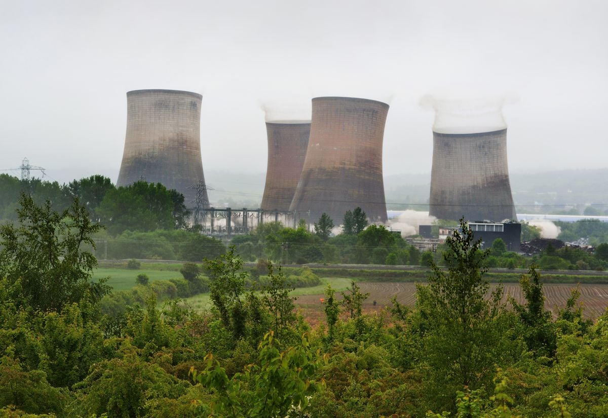 The cooling towers at Rugeley Power Station were demolished