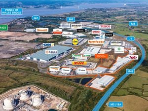 An aerial view of More+, at Avonmouth near Bristol, where Richardson Barberry has completed the construction and sale of a prime logistics park