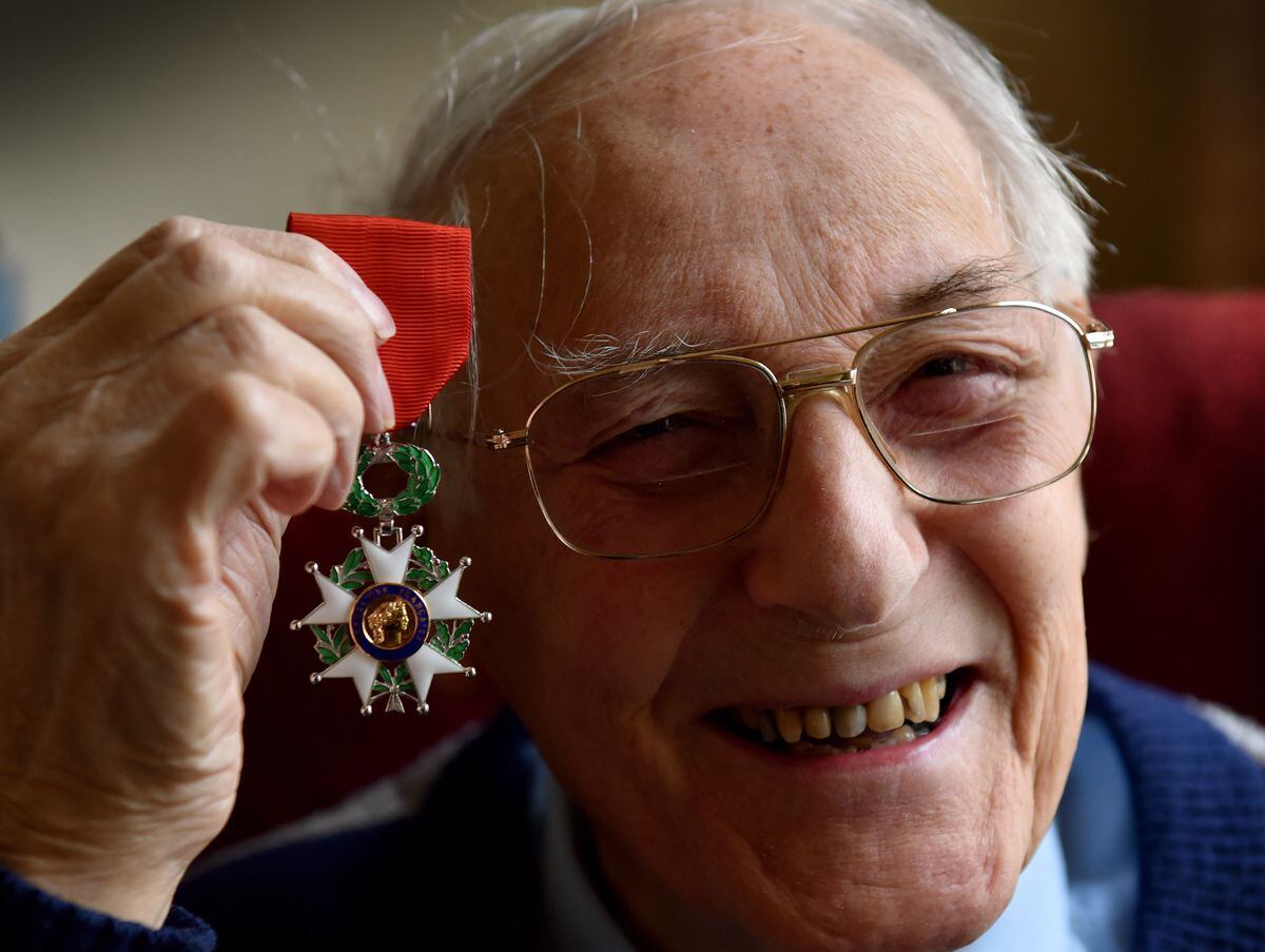 Geoff Ensor, with his Legion of Honour medal   