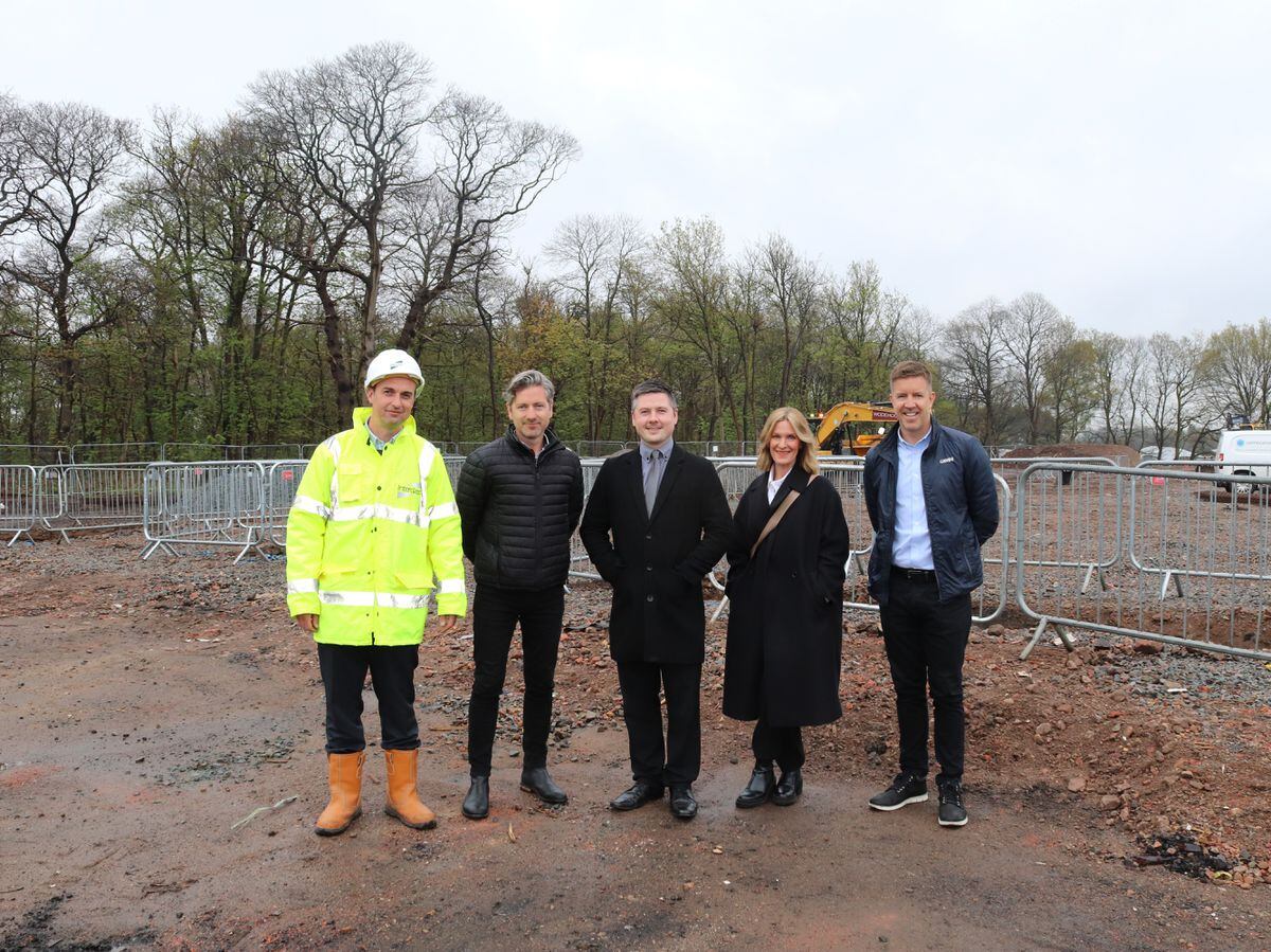 Mark Chandler, Steve Fisher, Cat Lewis, Brett O'Reilly and Phil Coleman pictured at the site