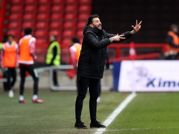 Carlos Corberan during the Emirates FA Cup fourth round match between Bristol City and West Bromwich Albion at Ashton Gate on January 28, 2023 in Bristol, England. (Photo by Adam Fradgley/West Bromwich Albion FC via Getty Images).