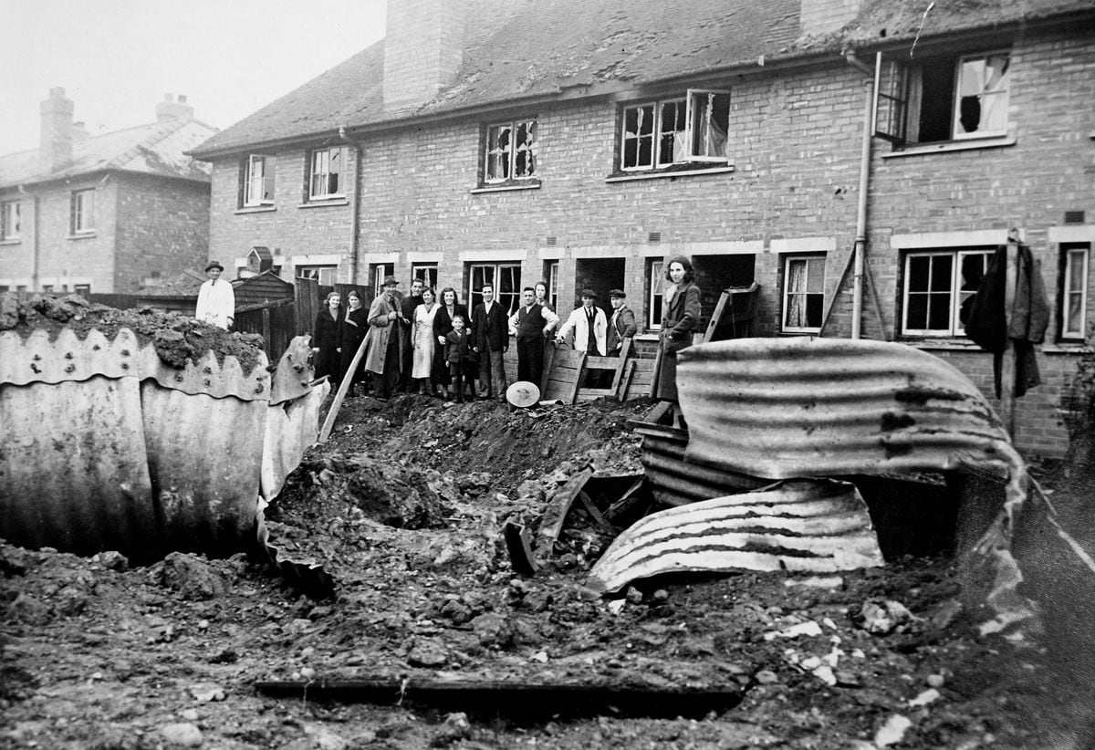 Ryle Street, Bloxwich, after bombing raid in 1940