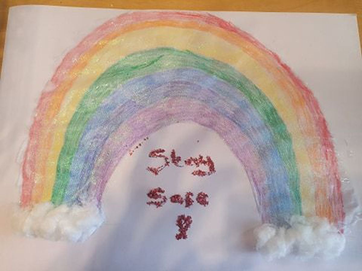 A rainbow drawn by Harrison Corns, 8, from Wednesbury