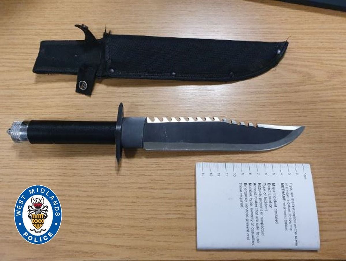 The knife found in the car in Stretton Place in Dudley