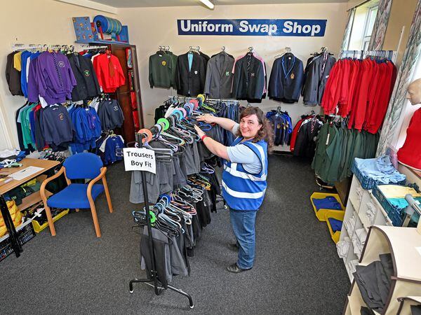 Available at the swap shop are branded uniform items from 58 schools across the city