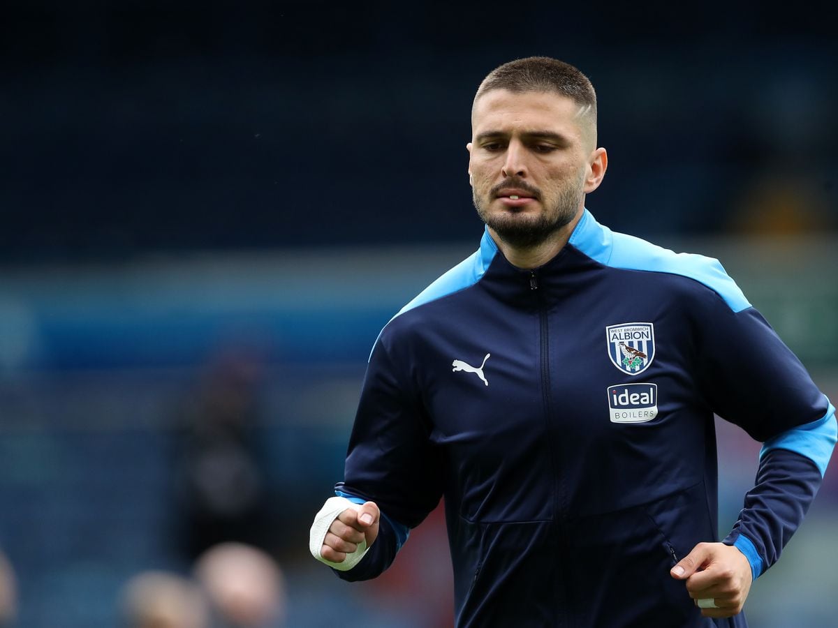 Okay Yokuslu of West Bromwich Albion during the pre-match warm up.