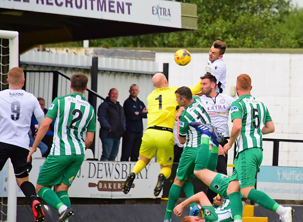 Hednesford Town beat Blyth Spartans 4-2 in the third qualifying round (Picture: Colin Rogers)