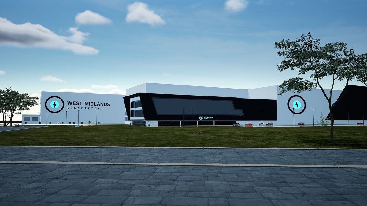 A new CGI of the proposed West Midlands gigafactory