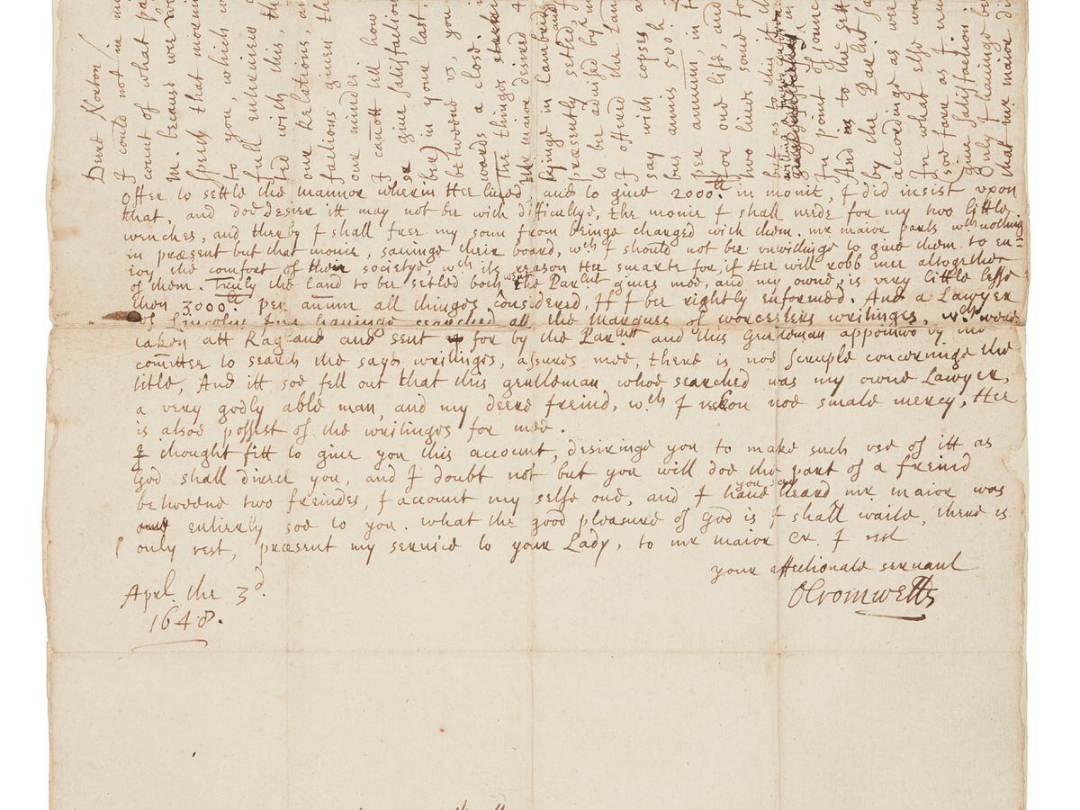 Cromwell letter