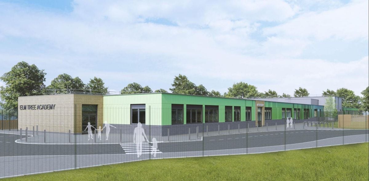 An artist's impression of proposed Elm Tree Primary Academy on Friar Park Road, Wednesbury. Photo: DPP planning.