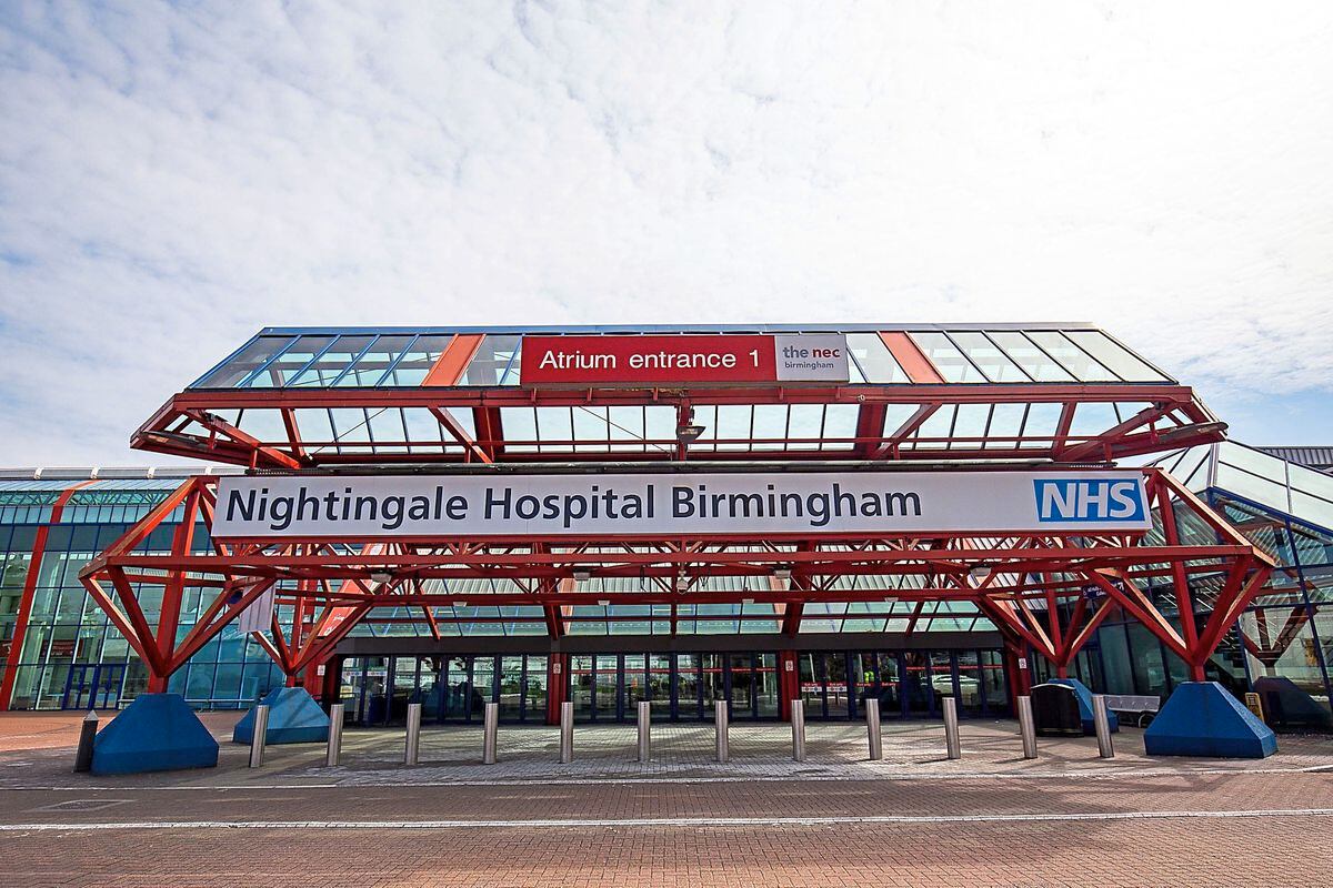 New entrance for the NEC, as it turns from exhibition centre to a specialist hospital
