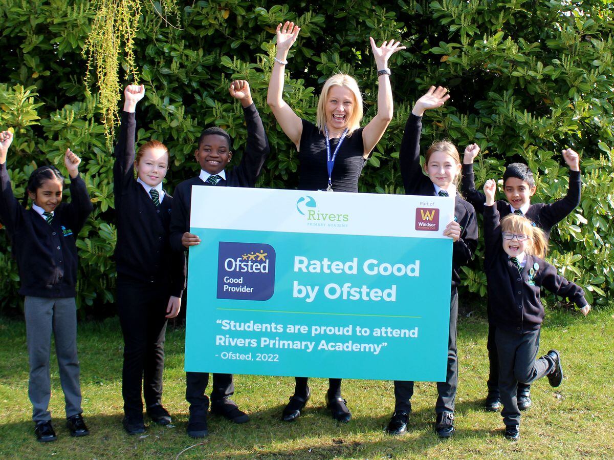 Rivers Primary Academy headteacher and students celebrate ofsted report