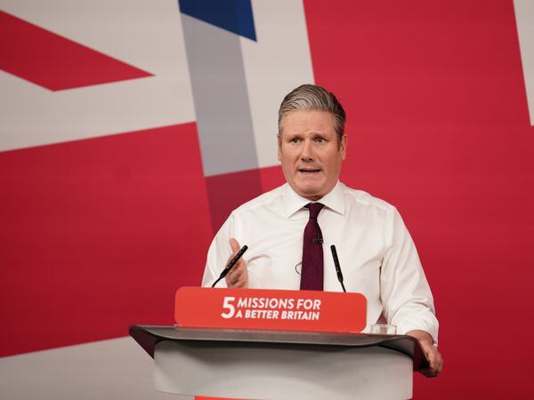 Sir Keir Starmer during the press conference