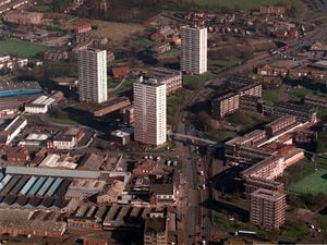 An Aerial view of Heath Town, Wolverhampton.