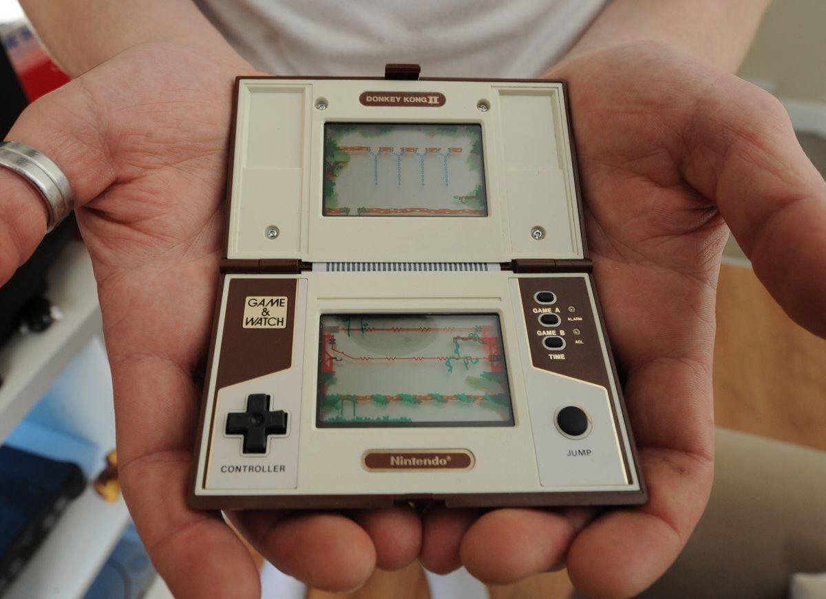 Donkey Kong II Game & Watch owned by retro gamer Shaun Campbell, of Wolverhampton