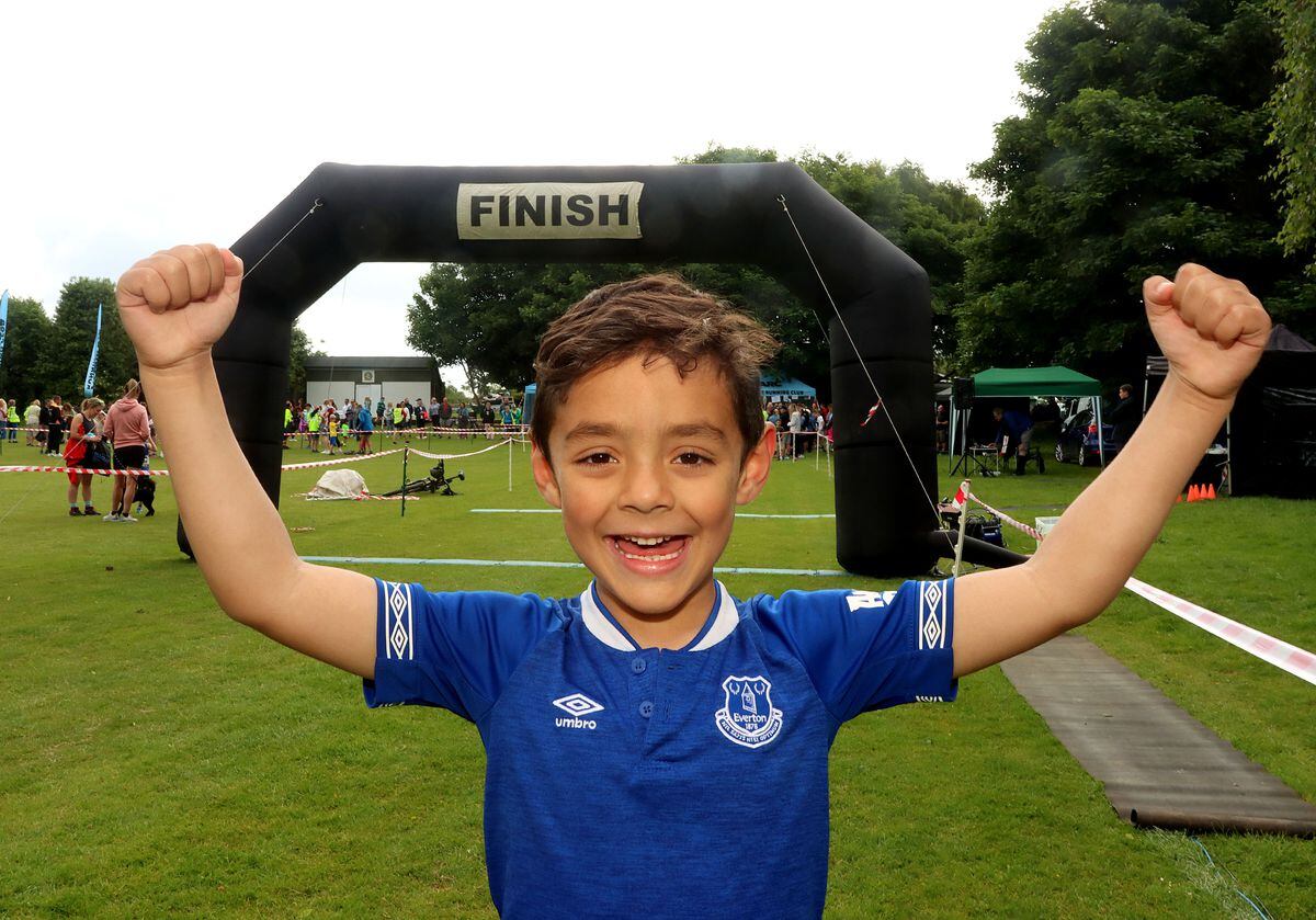 Ellis Boulton, aged six, from Walsall won the children's race