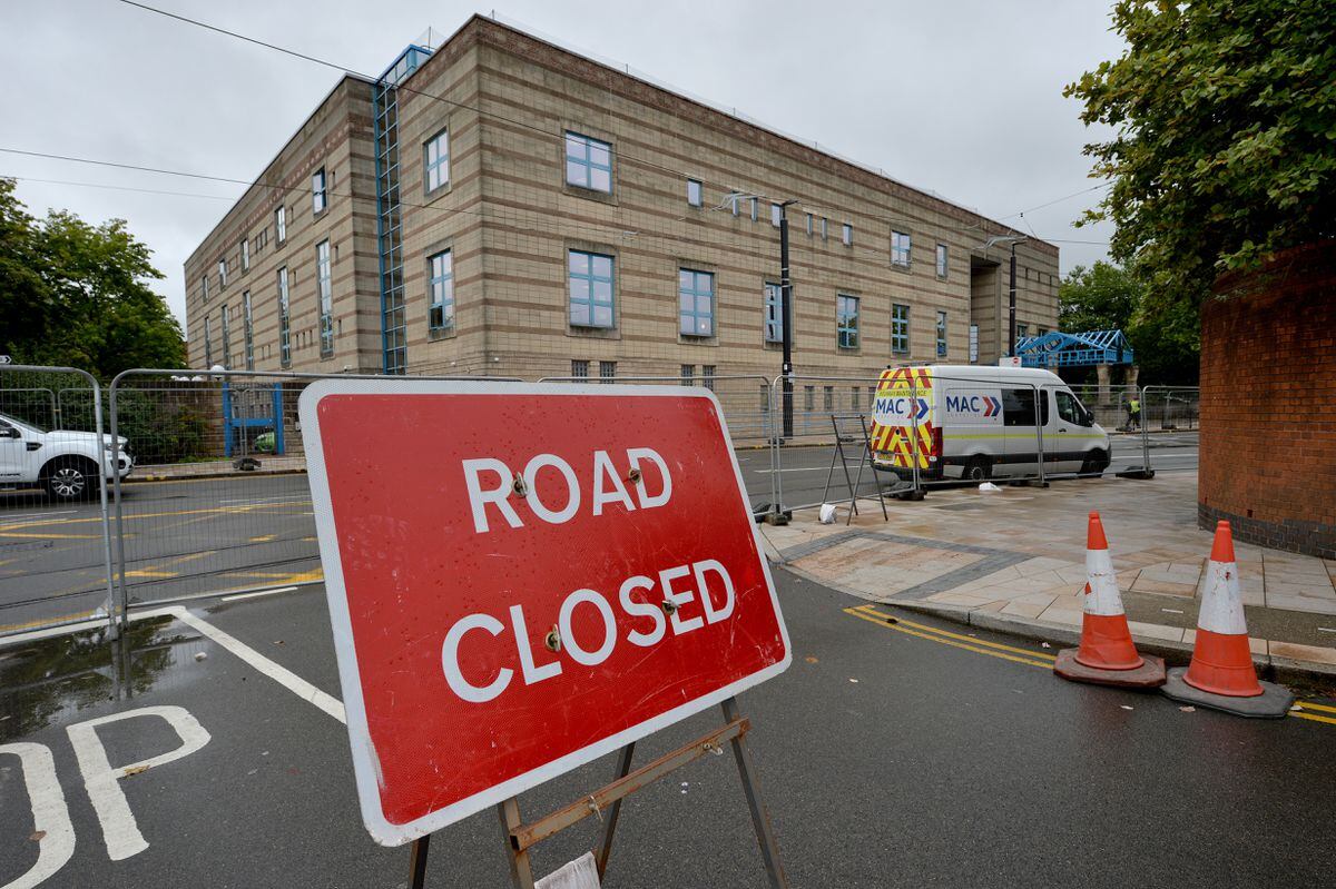 Resurfacing work on Pipers Row, Wolverhampton, is taking place this week 