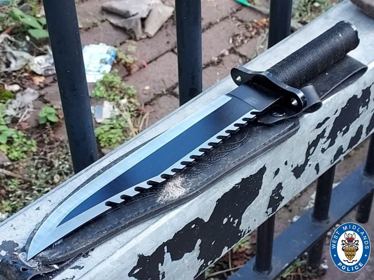 The knife that officers recovered