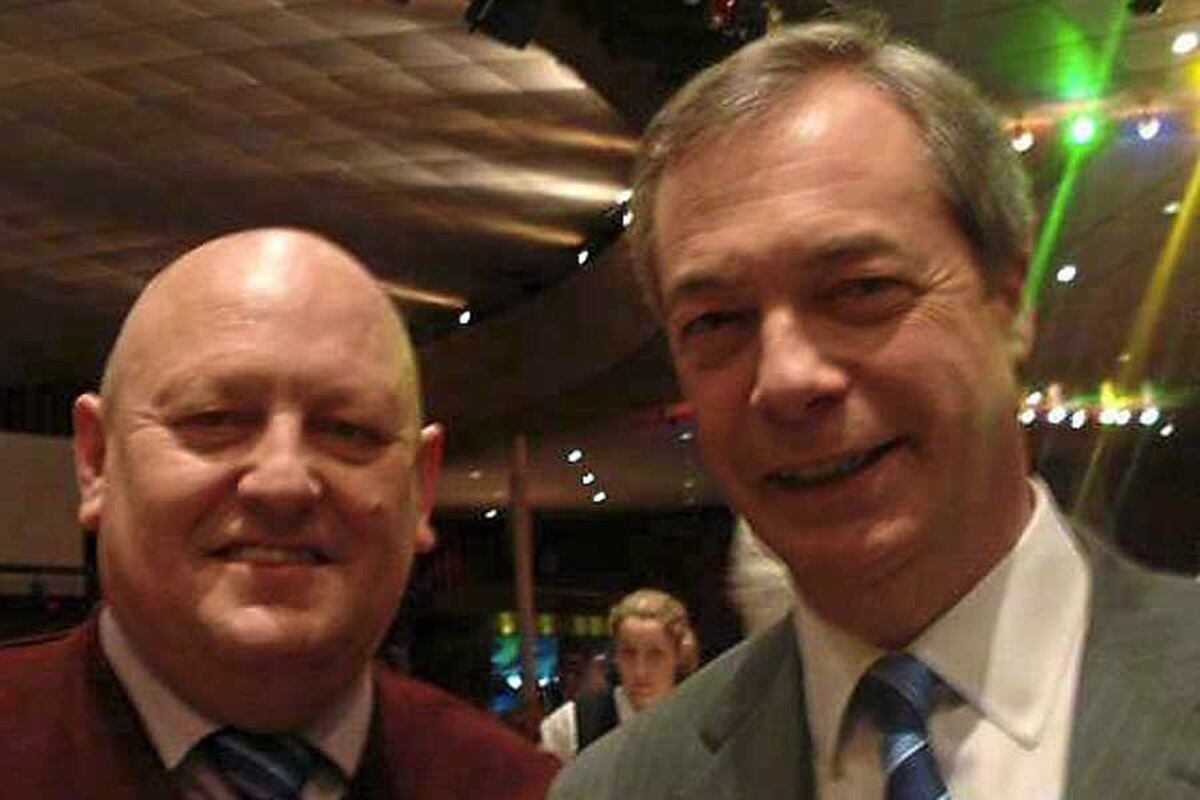 Steve Latham with Nigel Farage