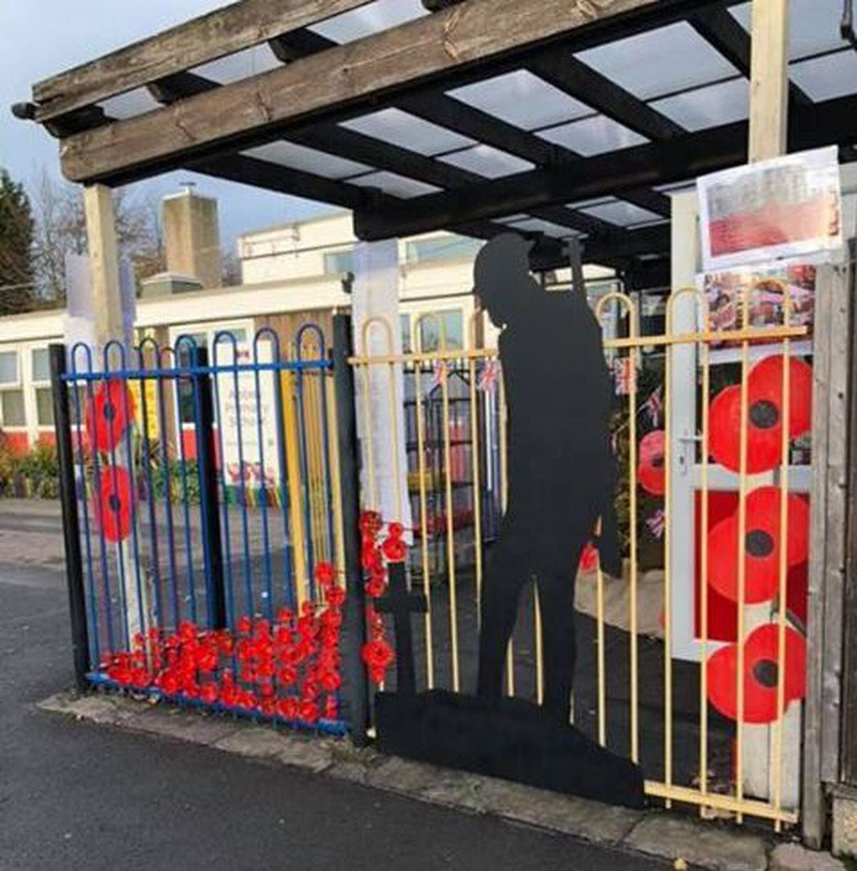 Staff and students at Abbey Primary in Bloxwich made this display. Photo: Justine Read, deputy head