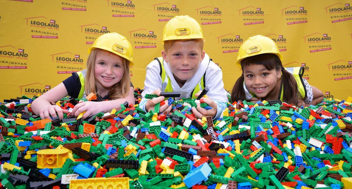 Ceremonial dig of more than 90,000 LEGO bricks at LEGOLAND Discovery Centre Birmingham