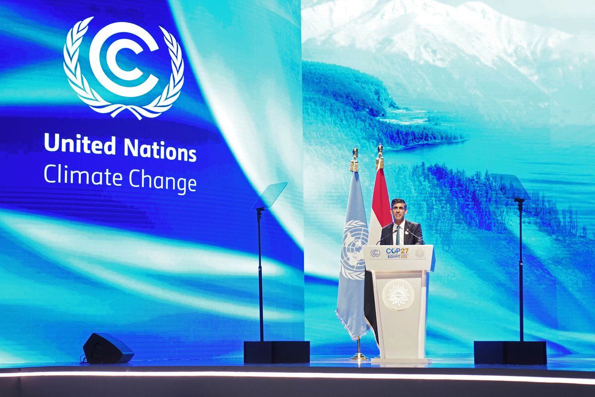 Rishi Sunak addressing Cop 27. What did he say exactly?