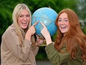Students Lauren Stones and Taya Howell are both excited about going to Peru in 2023