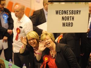 It was all smiles for Labour at the count at Tipton Sports Academy